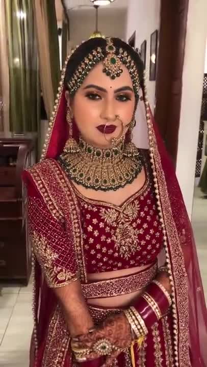 Beautiful deep rad lips for my gorgeous bride