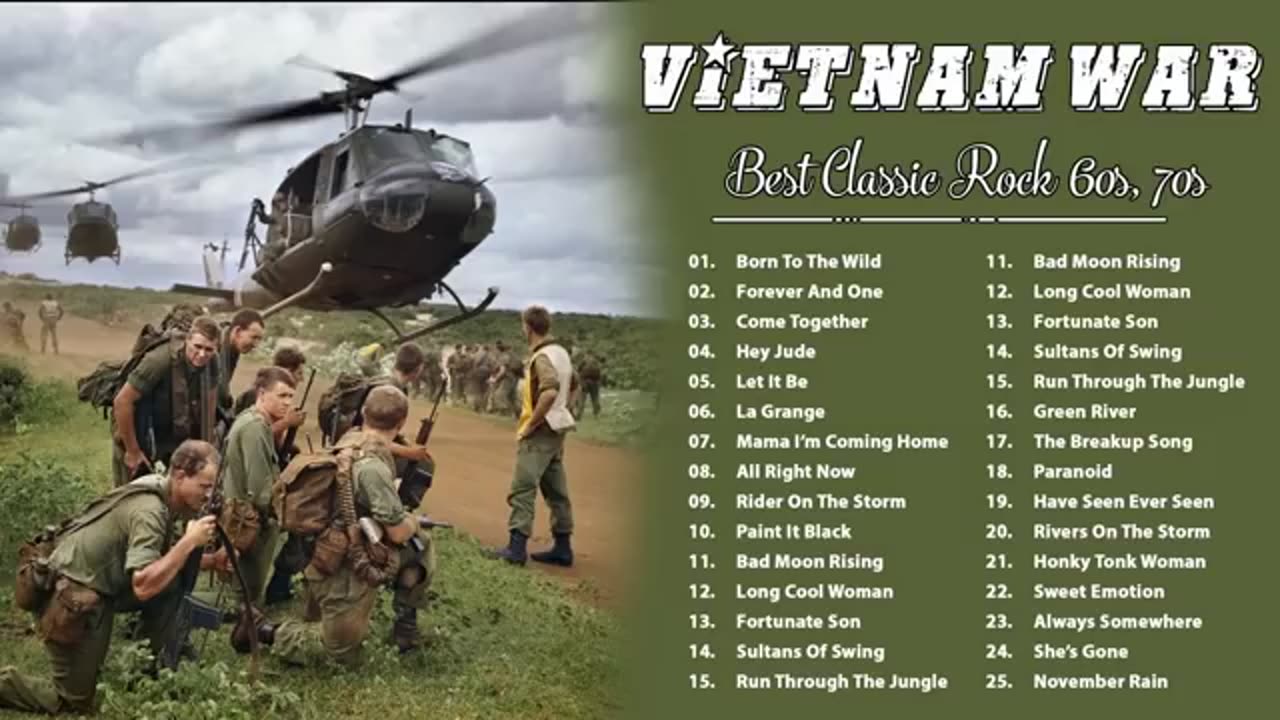 60s 70s Greatest Rock N Roll Vietnam War Music