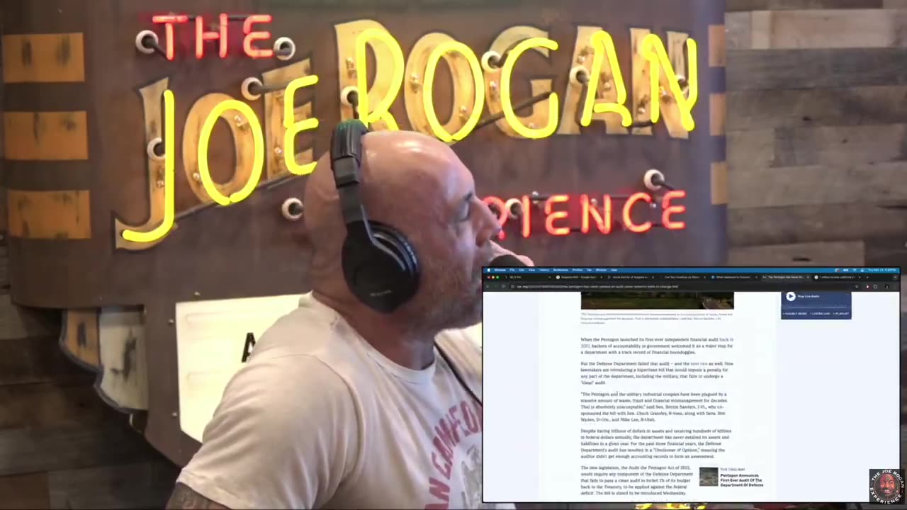 Joe Rogan laughs hysterically when he realizes the Pentagon has never passed an audit: