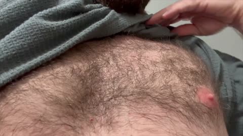 4K Hairy Belly and Chest Inspection