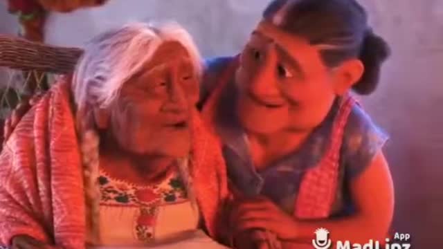 Parodia de una escena de la pelicula coco