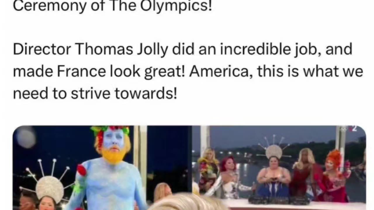 the Olympics opening was nothing more than blaspheming the heavenly father