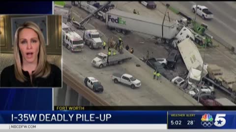 Car Pileup in Fort Worth