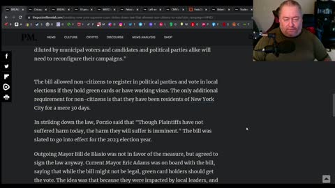 NY Supreme court struck down law allowing non citizens to vote