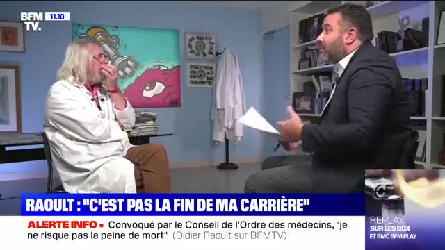 RAOULT RECADRE LE COLLABO-BOBO TOUSSAINT CORROMPU DE BFMERDIA... ET VLAN, ÇA CALME !!!