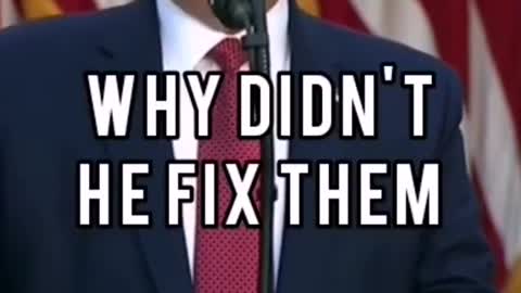 President Donald J. Trump, Why Didn't the DemocRats Fix the Problems?