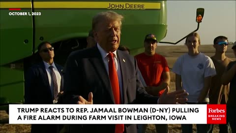 JUST IN: Trump Reacts To Rep. Jamaal Bowman Pulling Fire Alarm