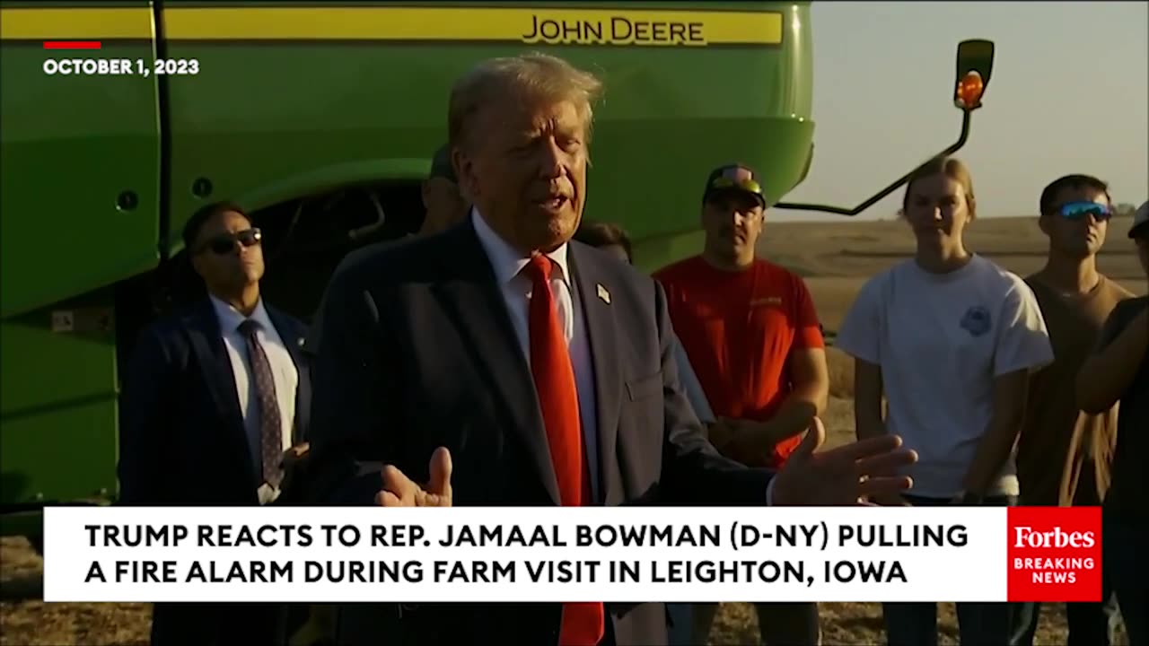 JUST IN: Trump Reacts To Rep. Jamaal Bowman Pulling Fire Alarm