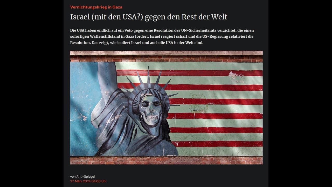 Israel (mit den USA?) gegen den Rest der Welt