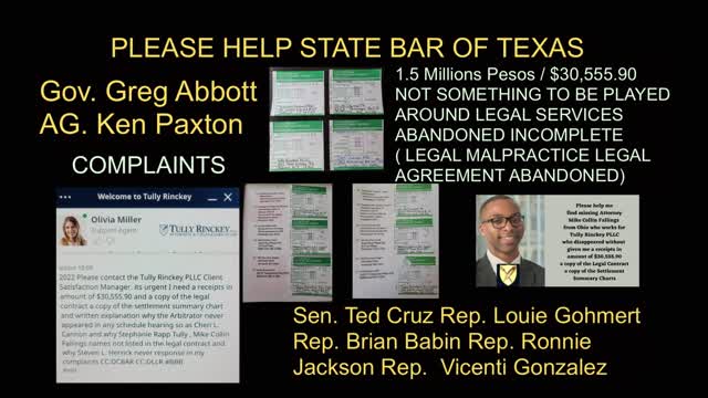 Supreme Court Complaints - Mike C. Fallings Esq - Partner Tully Rinckey PLLC Travis County Austin Texas - Must Refund $30,555.90 Did Not Completed Legal Services - Complaints Better Business Bureau - Manila Bulletin - Channel7News - FoxBusiness - SMNINews