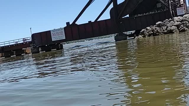 Sandusky Bay Bridge Lifts Up