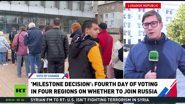 Le repubbliche del Donbass, le regioni di Zhaporozhye e Kherson entrano nel 4 ° giorno di votazione del referendum per unire i loro territori alla Russia.Referendum sull'adesione alla Russia dichiarato valido.