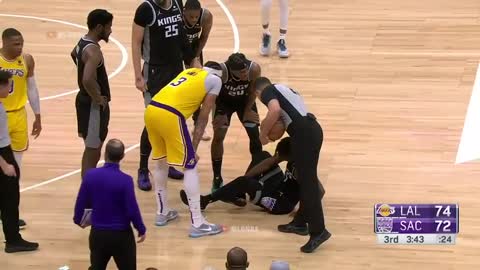 Kings player got injured by a ref