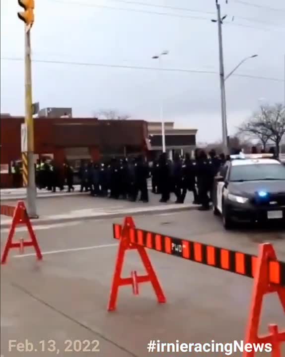 Ambassador Bridge, Windsor: Police Move In On Our Freedoms Feb.13, 2022 | IrnieracingNews