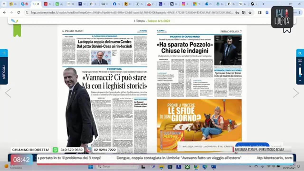 🔴 Rassegna Stampa del 06.04.2024 di Piervittorio Scimia su Radio Libertà