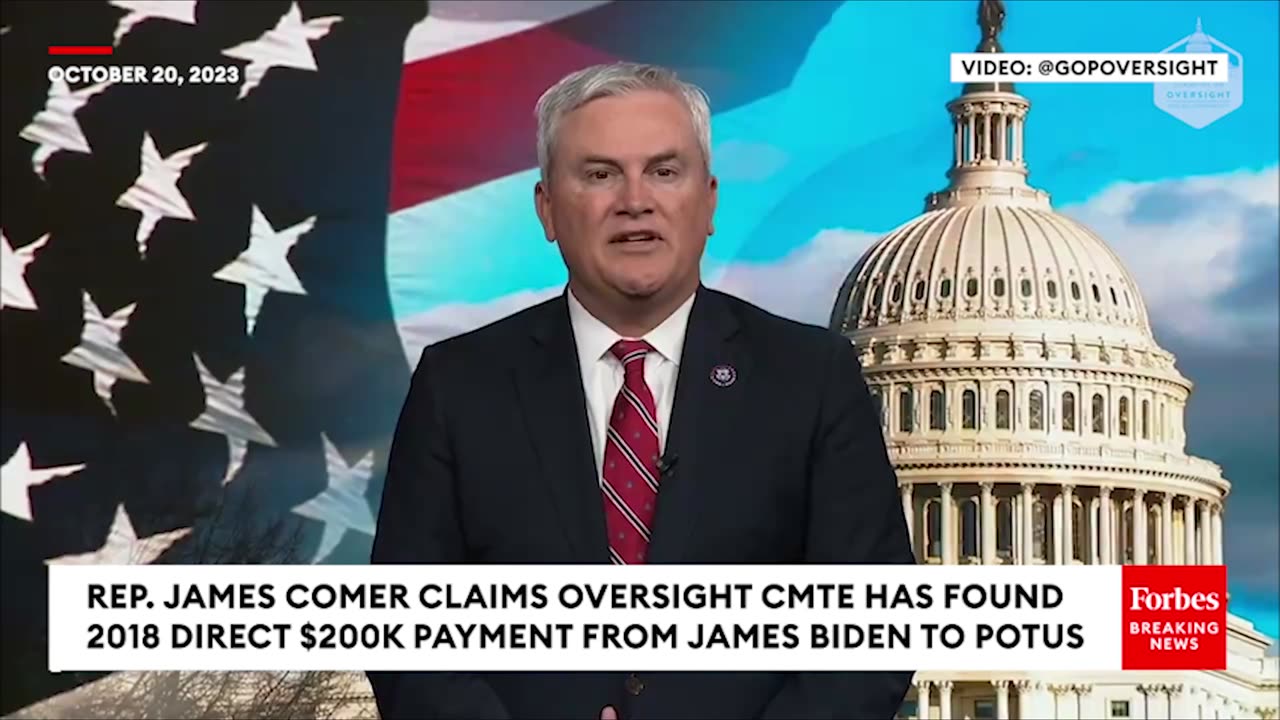 Comer- Oversight Has Found Possible Evidence Biden 'Personally Benefited' From 'Influence Peddling'