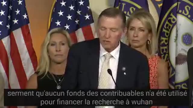 Conférence de presse sur la destitution du Dr Fauci à la tête du NIAID