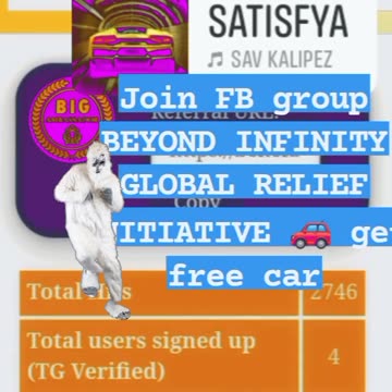 Beyond Infinity Global Relief Initiative Get USD 50 PIF and free car 🚗🚨