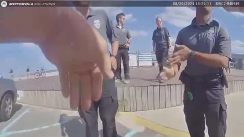 This surfer didn’t have a $12 beach badge so the cops did what they had to do.