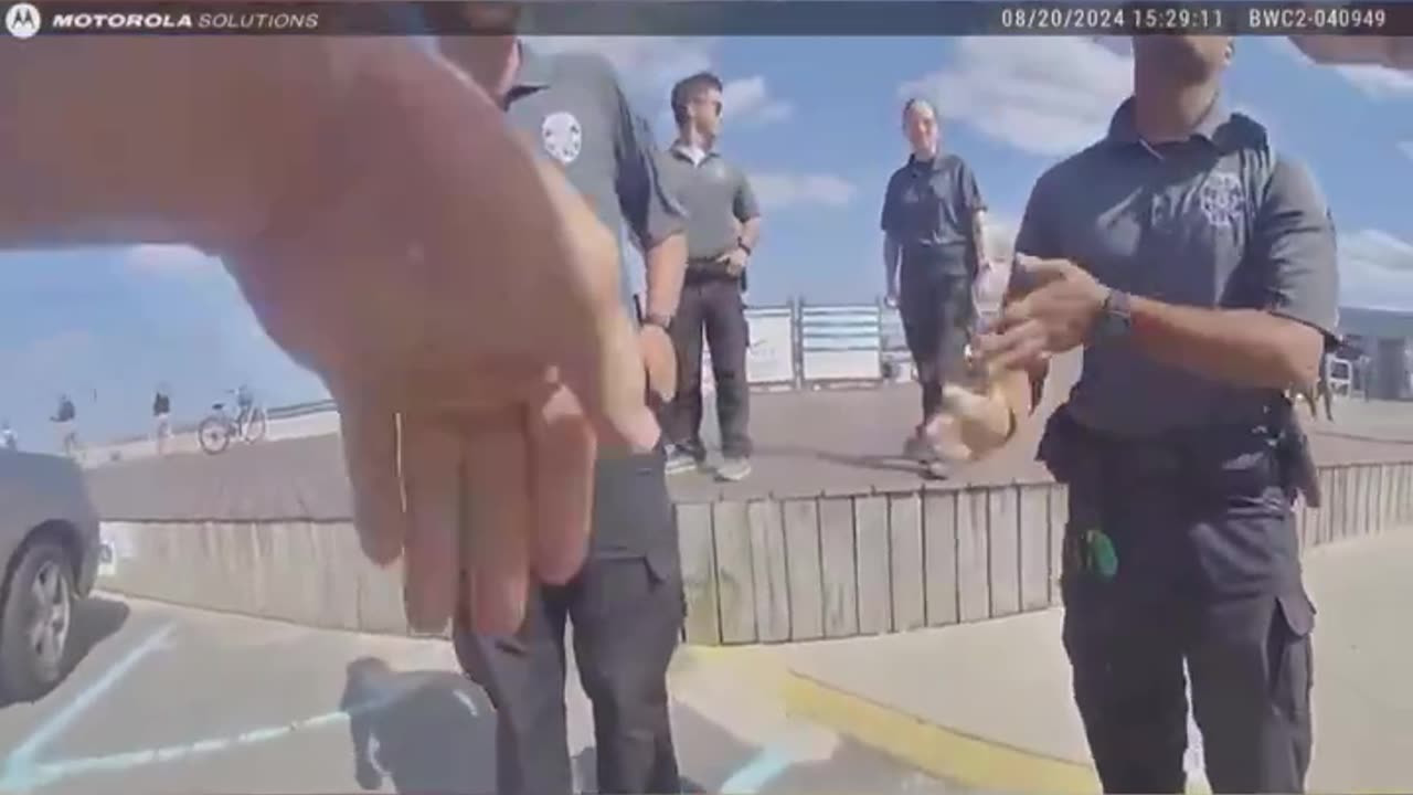 This surfer didn’t have a $12 beach badge so the cops did what they had to do.