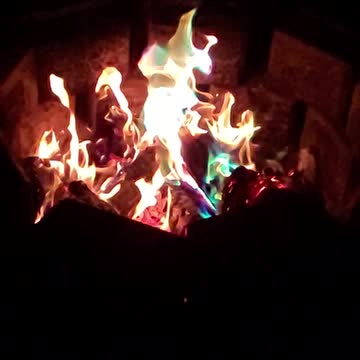 Colorful camp fire