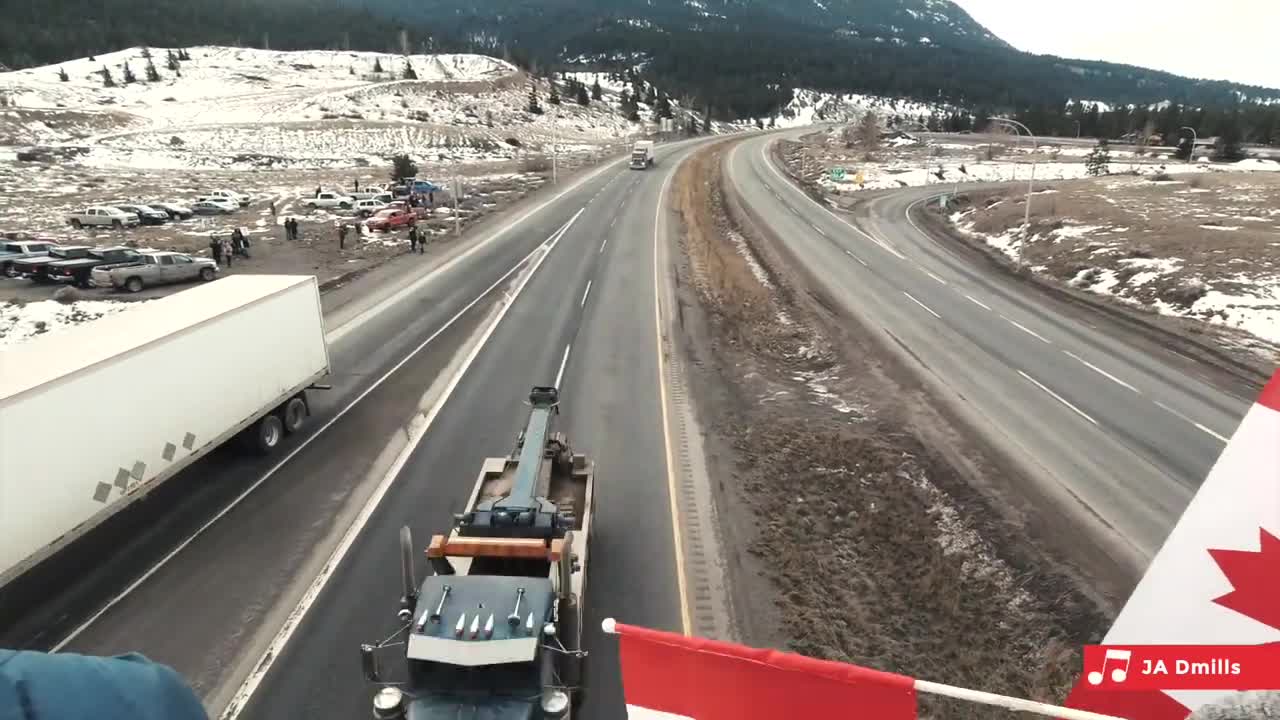 Canadian Freedom Convoy 2022 at Merritt British Columbia