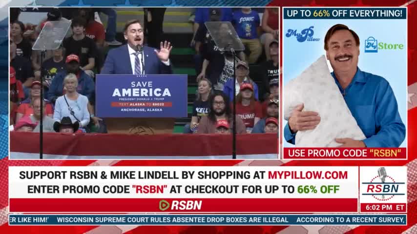 Mike Lindell Speech at Save America Rally in Anchorage, AK.