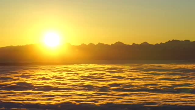 Sunrise todi alps and Cliff island