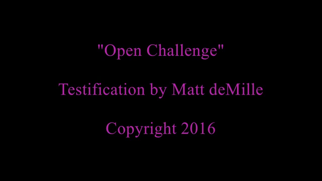 Testification: Open Challenge