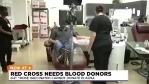 Vaccinated people cannot donate blood