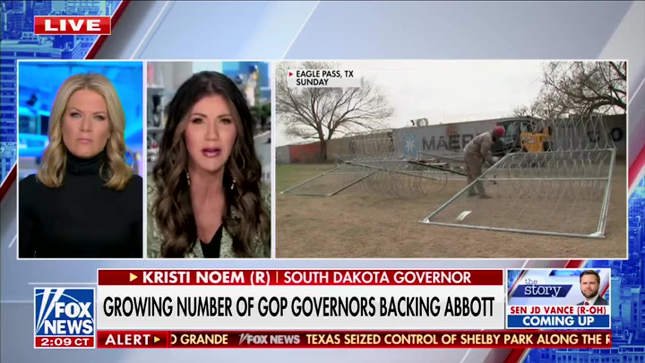 Noem: ‘I’ll Drive More Razor Wire from South Dakota if I Have to for Him To Do His Job’