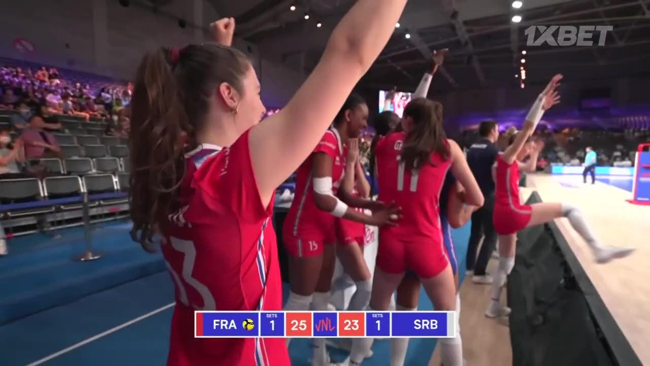 Highlights from Week 3 of the Women's VNL 2024: SRB vs. FRA