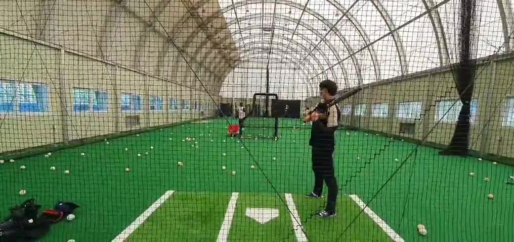 This is me practicing batting