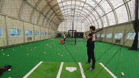 This is me practicing batting