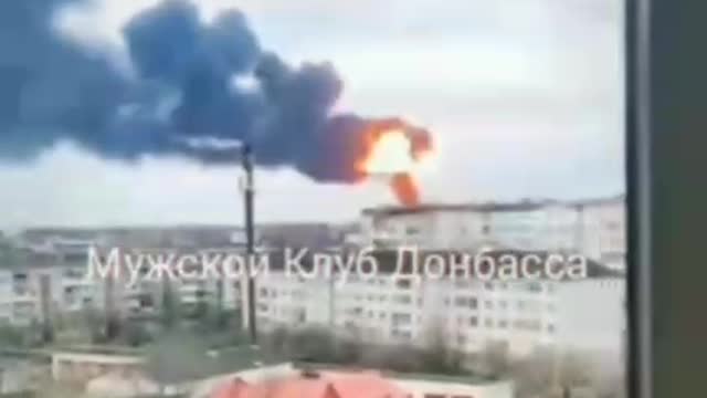 Ukraine War - Footage of the Nadvoryansky refinery in Ivano-Frankivsk.