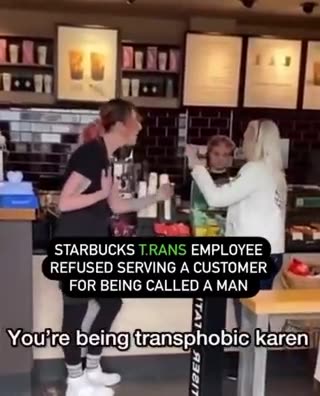 STARBUCKS Trans Employee Refused Serving a Customer Calling Him Man!