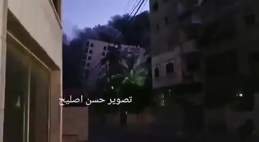 BREAKING Israel just bombed an entire Palestinian apartment block into the ground