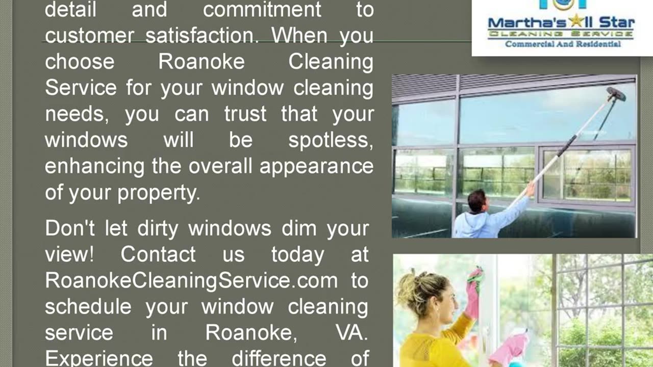 Experience Crystal-Clear Views with Window Cleaning in Roanoke, VA!