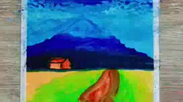 Mountain scenery drawing tutorial #shorts #drawing.mp4