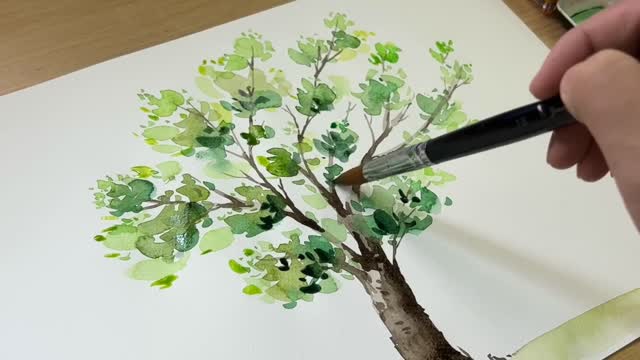 How to draw a tree easy Painting technique