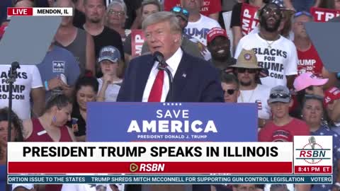 PRESIDENT DONALD TRUMP SAVE AMERICA RALLY LIVE IN MENDON, IL – 6/25/22