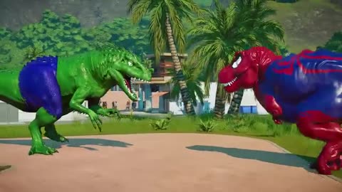 Dinosaur fight scene!! Dinosaur battle scene