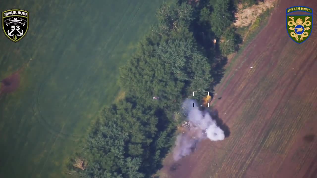 Destruction of a convoy of Russian trucks in the Kursk region