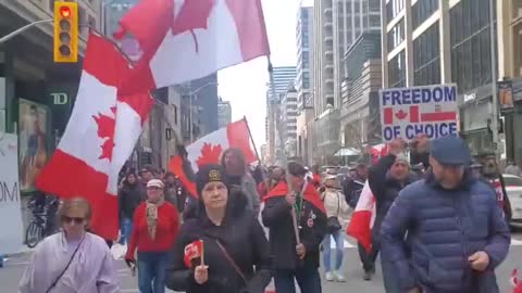 Thousands of Canadians Take to the Streets of Toronto to Demonstrate for Freedom