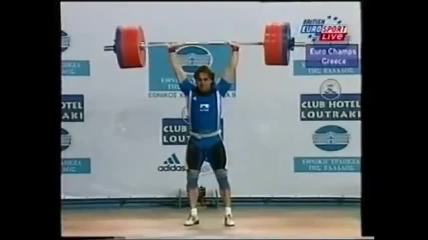 Zlatan Vanev of Bulgaria heaviest Clean and Jerks in competition, Olympic Weightlifting