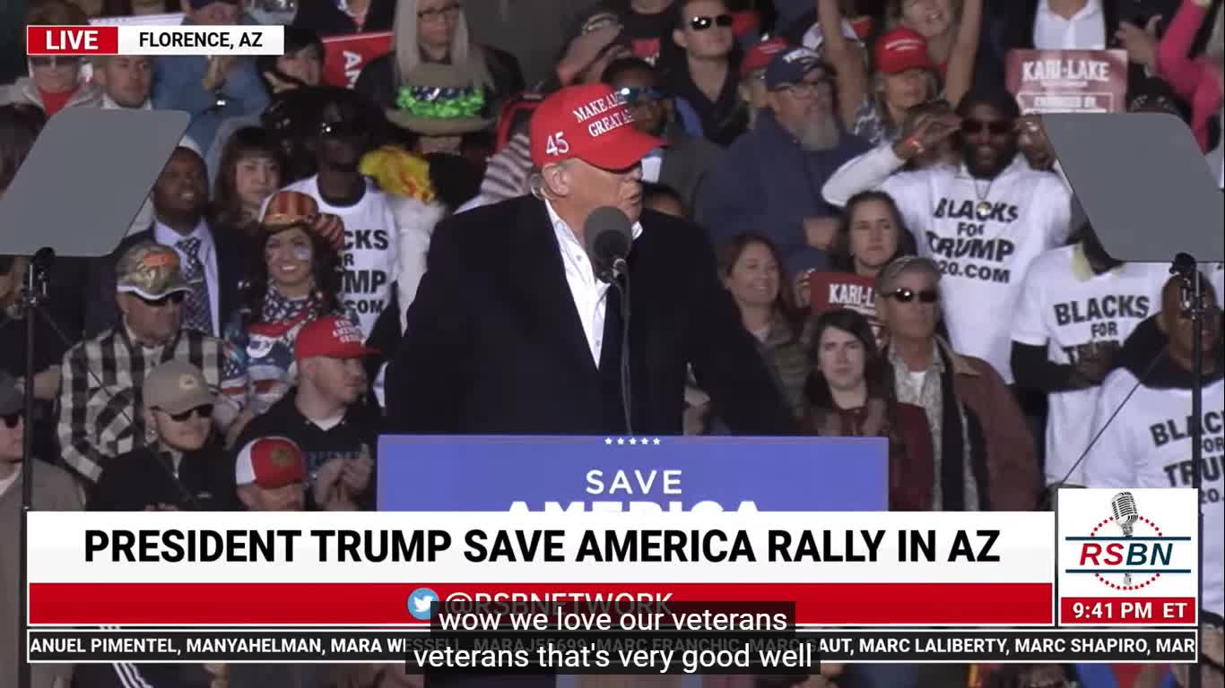 PRESIDENT TRUMP LIVE IN RALLY FLORENCE AZ01/15/2022.