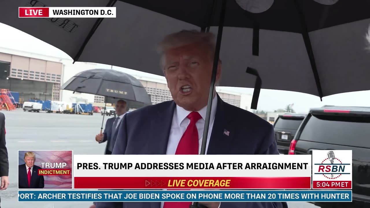 Trump Weighs In After DC Arraignment