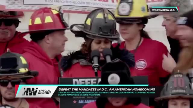 Firefighters Against Mandates Full Speech @ Defeat The Mandates DC