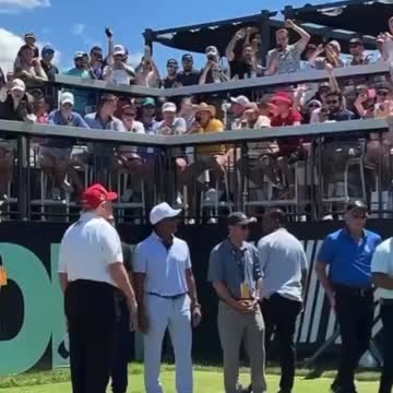 Golf Fans Chant "Four More Years!" as President Trump Joins Players at LIV Tourney in Bedminster