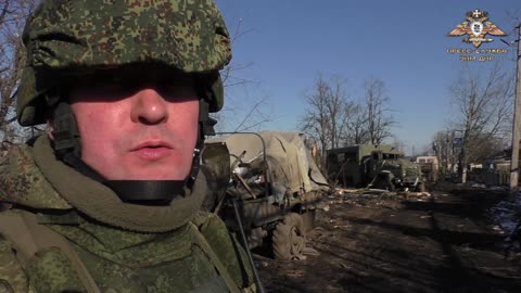 13.03.2022. Боец Армии ДНР героически сжёг колонну техники укронацистов